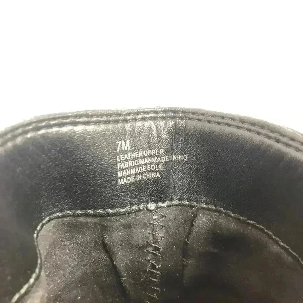 Gianni Bini Black Suede Buckled Heeled Booties Ankle Boots Women's Size 7
